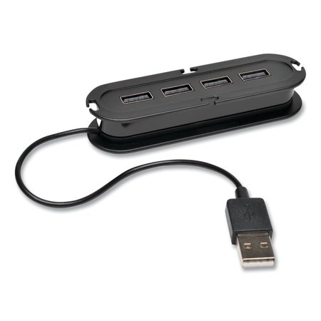TRIPP LITE USB 20 UltraMini Compact Hub with Power Adapter, 4 Ports, Black U222-004-R